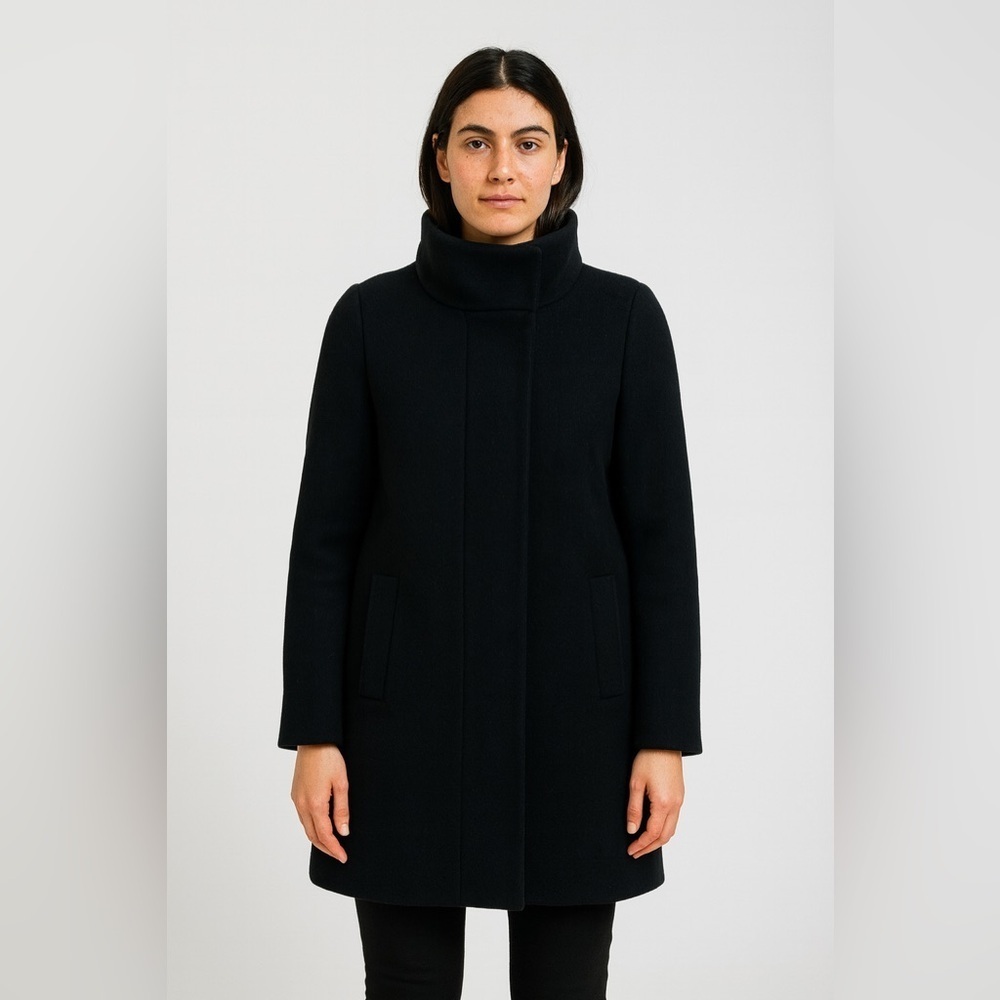 J.Crew Black Wool Pea Coat Women’s 2P Petite GUC